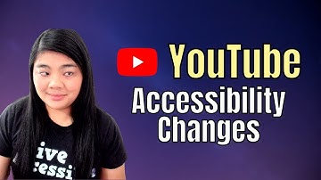 Accessibility Changes on YouTube #Blind #VisuallyImpaired