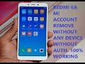 Redmi 6A Mi Account Remove 100% Free Working