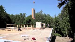 NatureBuilt pre-fab strawbale wall installation
