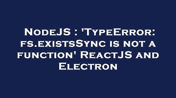 NodeJS : 