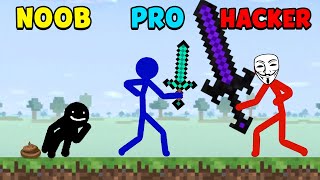 NOOB vs PRO vs HACKER - Stickman Arena screenshot 3