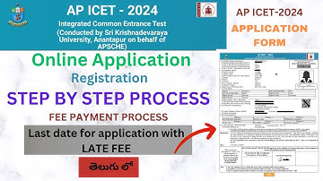 AP ICET 2024 Complete APPLICATION PROCESS #applyonline #apicet2024