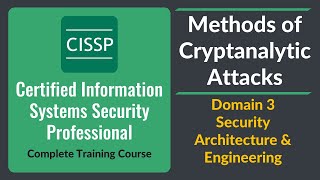 CISSP Methods of Cryptanalytic Attacks - Domain 3 Security Architecture & Engineering | Urdu | Hindi