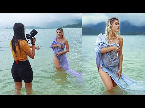 Natural Light Beach Photoshoot, How to Use Props, Behind The Scenes  @IreneRudnyk