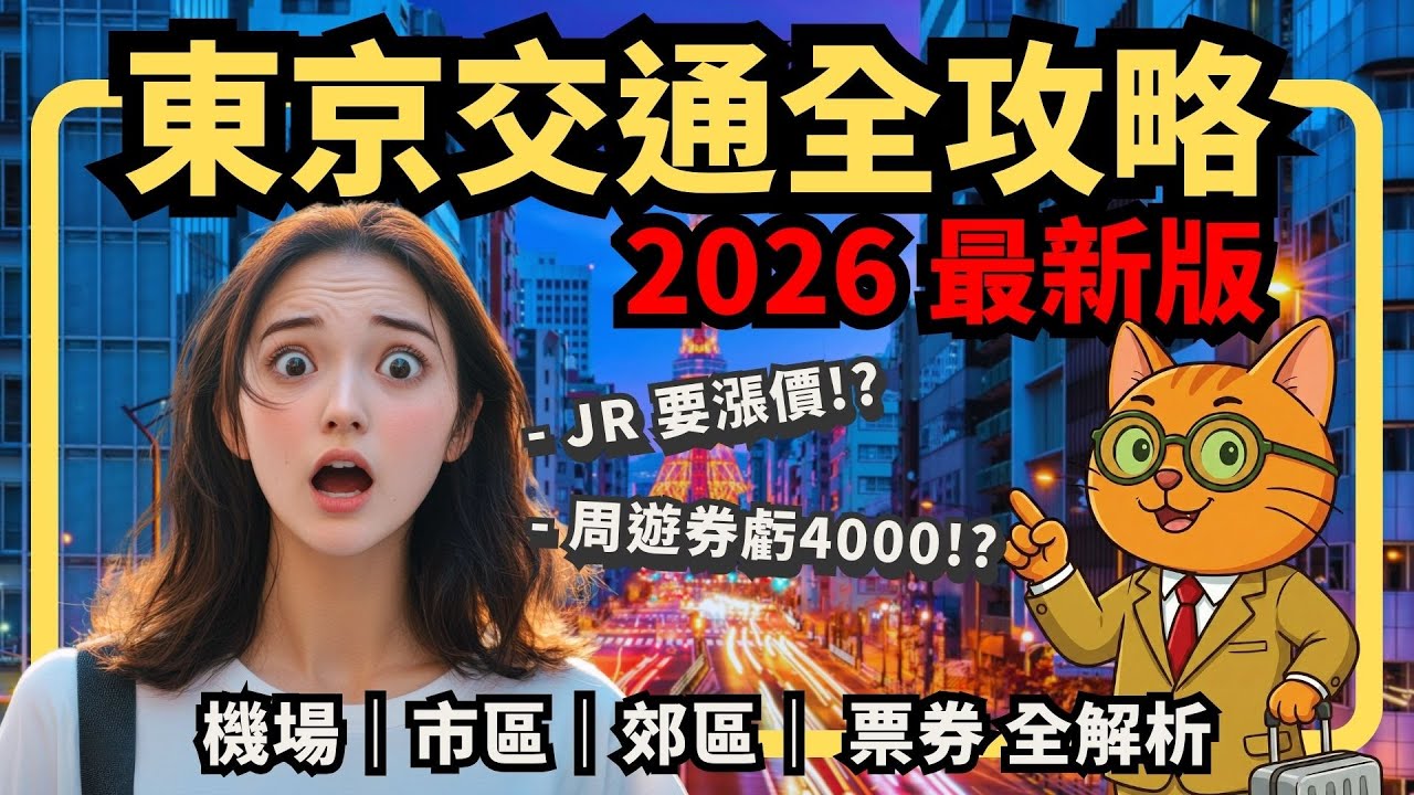 別再看舊攻略！2026東京交通完整指南：JR票價大漲？實體西瓜卡消失？機場/近郊/市區避雷攻略一次看！【喵新聞】