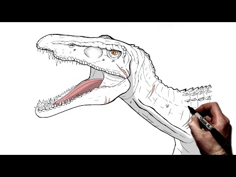 How To Draw Baryonyx | Step By Step