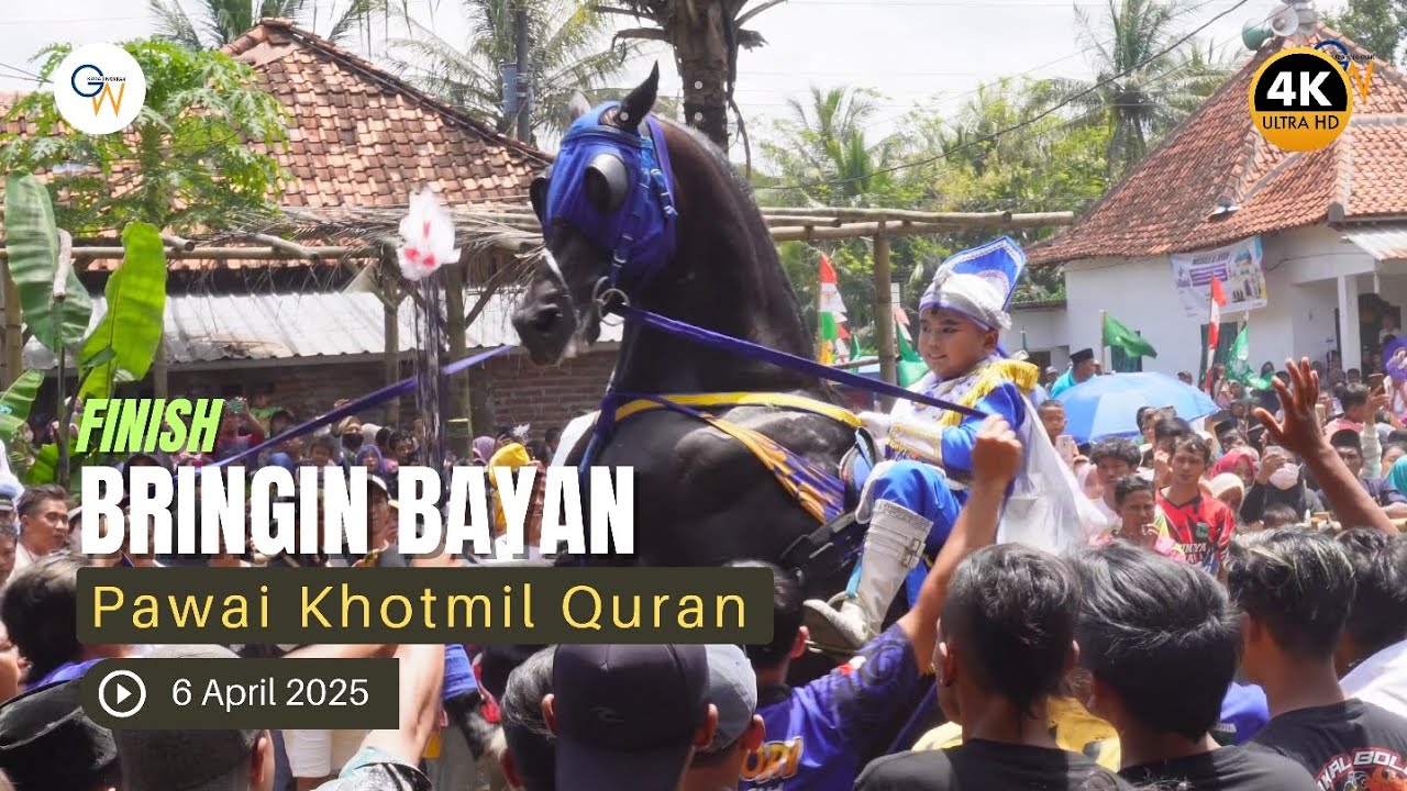 Finish Spektakuler dan Menegangkan Pawai Khotmil Quran Desa Bringin Bayan 6 April 2025