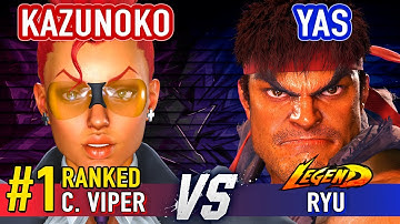 SF6 ▰ KAZUNOKO (#1 Ranked C. Viper) vs YAS (Ryu) ▰ Street Fighter 6 High Level Gameplay