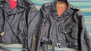 2 Hercules Steerhide Motorcycle Jackets With Braided Trim.