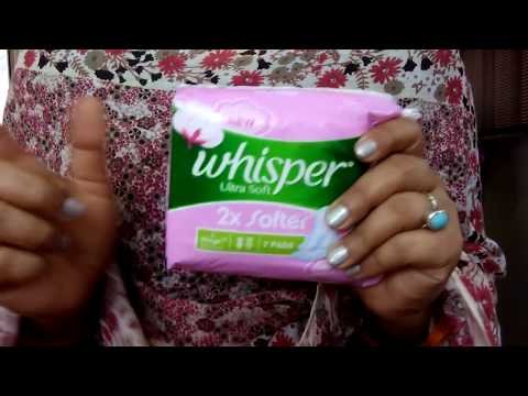 Whisper Ultra soft pads for very sensitive skin,  cottony soft pads, best pads for periods