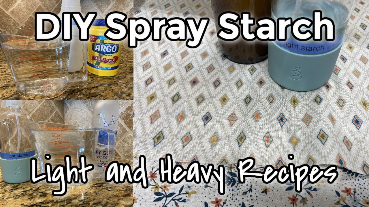 Make your own spray starch, Ironing starch