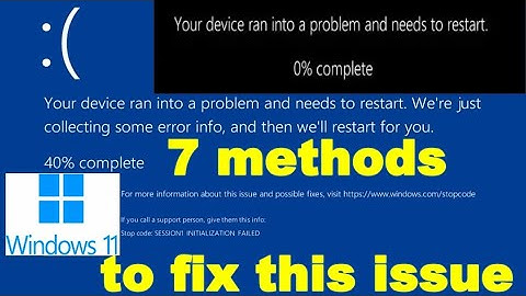 Ways to fix Blue & Black screen error in Windows 11 / critical process died . 