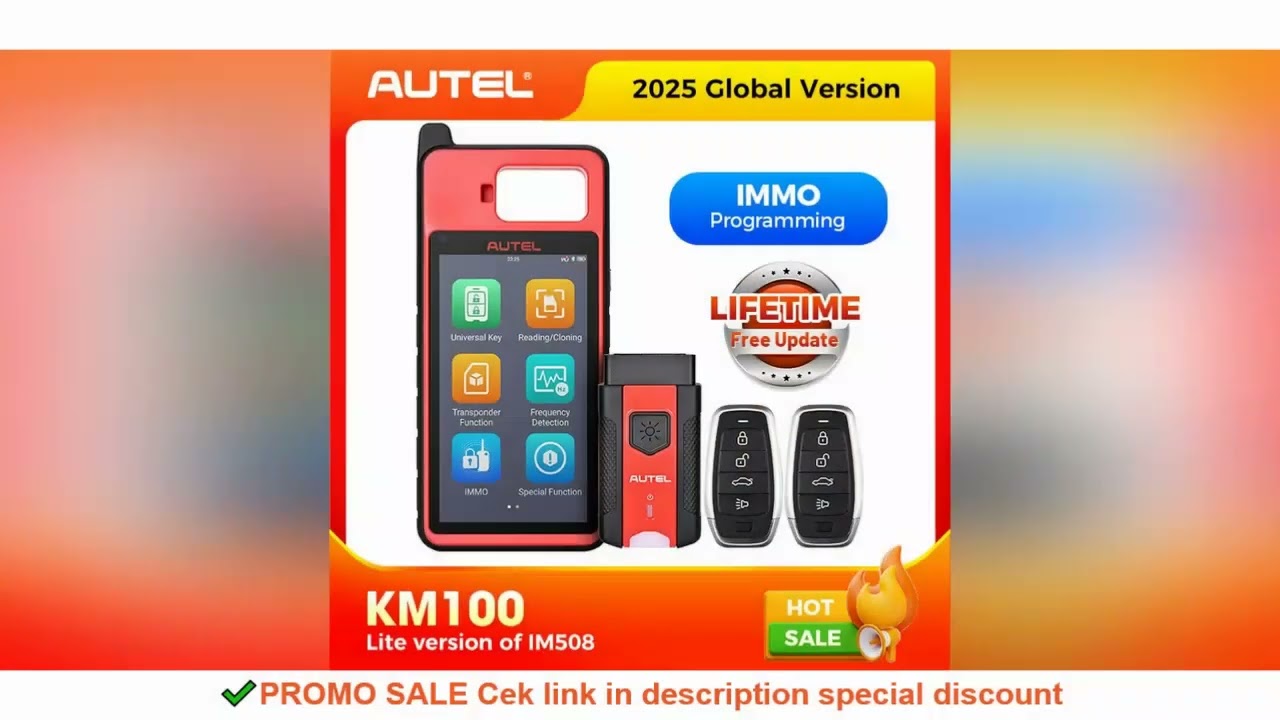 Autel MaxiIM KM100 Key Fob Programming Immobilizer Tool 2PCS Autel IKEY for 60s Key Generation OBD I