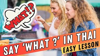 Beginner's Guide to Thai: Learn How to Use the Word 'What?' Confidently in Everyday Conversations