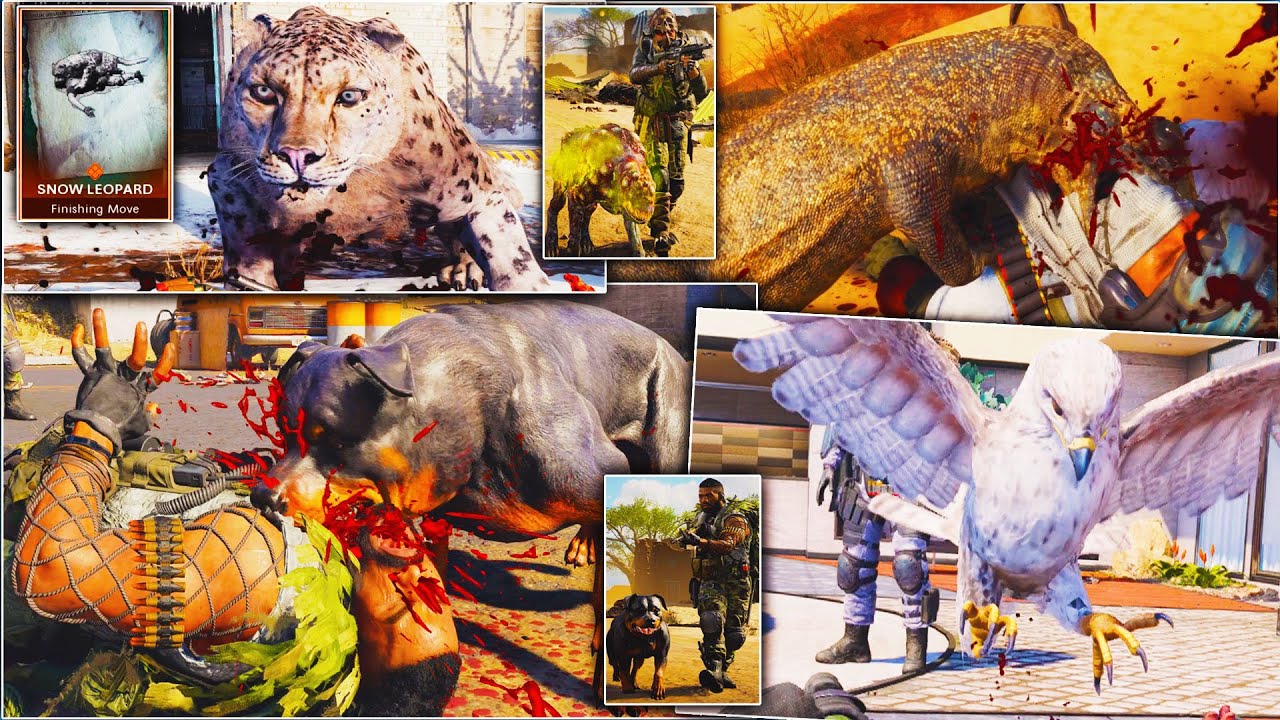 ALL ANIMAL FINISHER MOVES in COLD WAR & WARZONE! (ALL PET FINISHERS IN