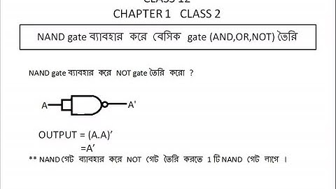 Computer Application Class XII - Universal Gate