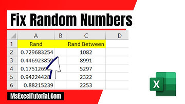 How to Keep Random Numbers from Changing in Excel