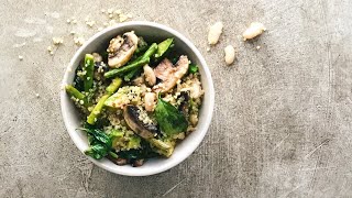 ENSALADA DE ALUBIAS BLANCAS, ESPÁRRAGOS Y QUINOA