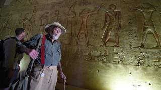 John Anthony West in the Temple of Osiris and the Oseirion - 2016