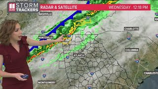 Tracking storms, gusty winds moving through Georgia