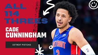 Cade Cunningham ALL 114 Three-Pointers From 2021-22 NBA Regular Season | King of NBA