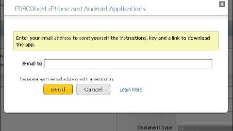 Using the mobile EBSCO app