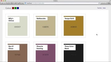 PHP22.3 Example: CRUD New for Colors