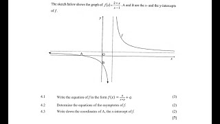 Hyperbola - exam question Grade 11/12