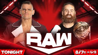 WWE Raw Gunther VS Sami Zayn Full Match