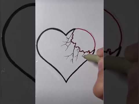 رسم سهل رسم قلب مور بطريقة جديدة