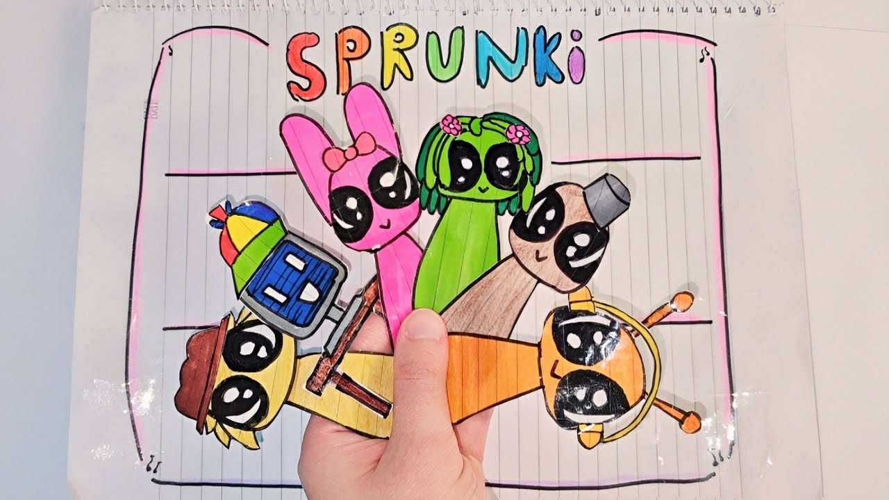 [🍥Paper DIY🍥] Cute SPRUNKI Paper toys 💖 스프런키 종이놀이 asmr