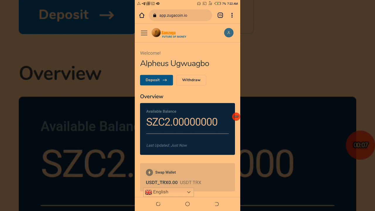 FUNDING UR ZUGACOIN GAS FEE