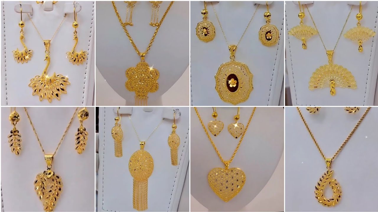 Beautiful Daily Wear Gold Necklace Sets | Lightweight Gold Pendants Design | 2024 New Gold Pendants