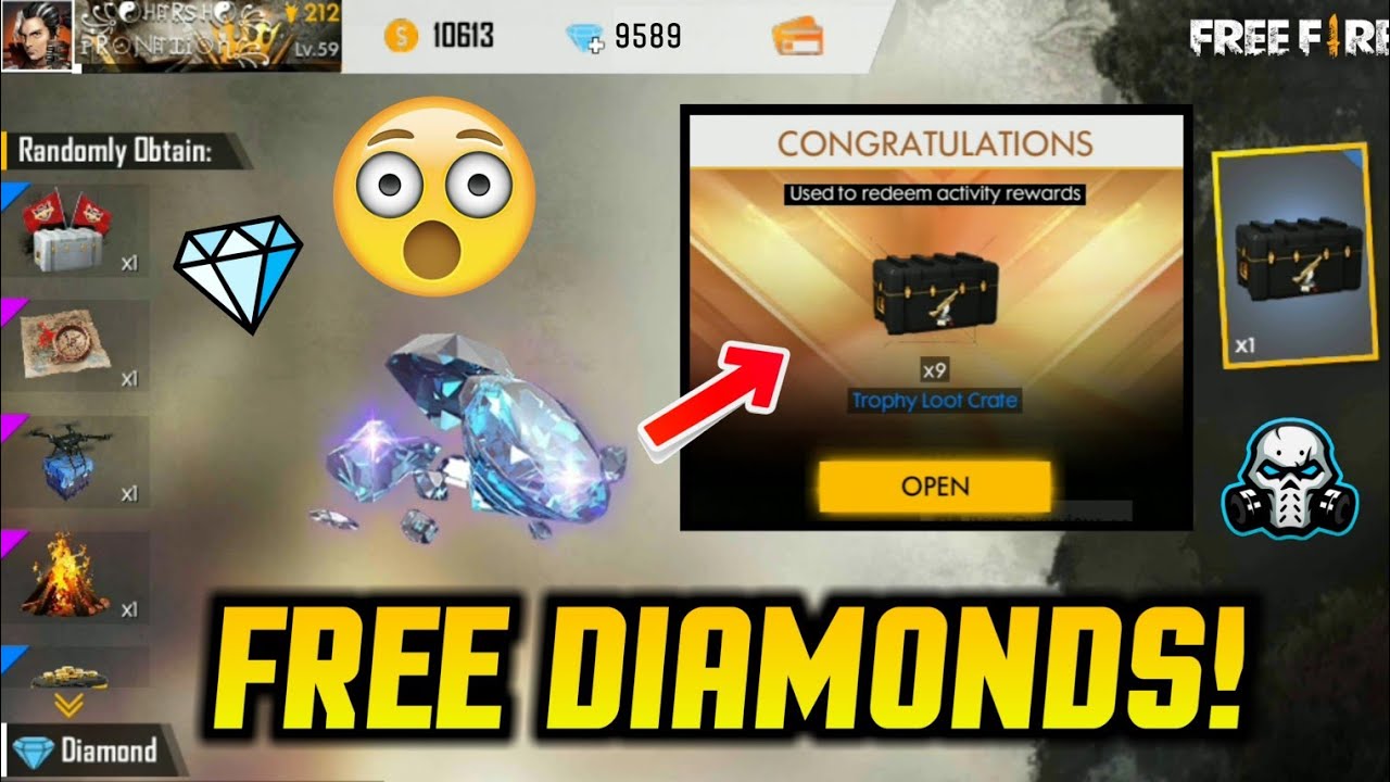 HOW TO GET FREE DIAMONDS IN FREEFIRE || FREEFIRE MEGA LOOT ...