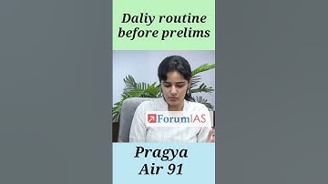 Daily routine before prelims #pragya #upscprelims #forumias || Toppers talk