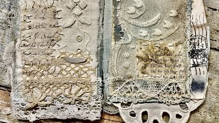 Decorating the minijournal, with clusters, embroidery and lace. Tutorial.