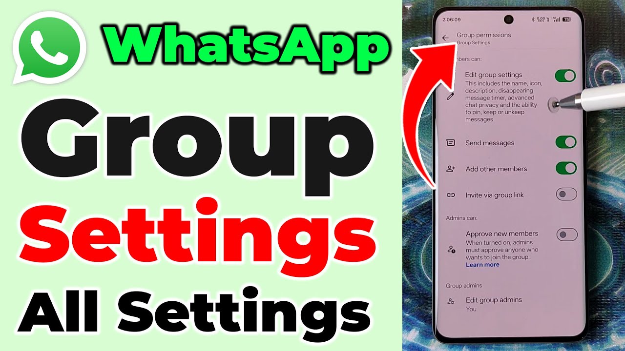 Group Setting Hello WhatsApp group settings kaise kare ! Group setting on whatsApp - YouTube