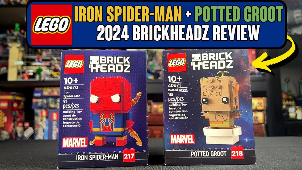 ▻ New LEGO BrickHeadz 2024: Iron Spider-Man, Groot, Knuckles