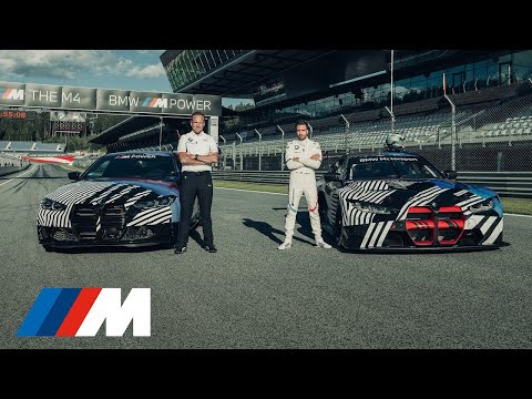 First joint appearance of the BMW M4 Coupe and BMW M4 GT3 prototypes during the MotoGP™.