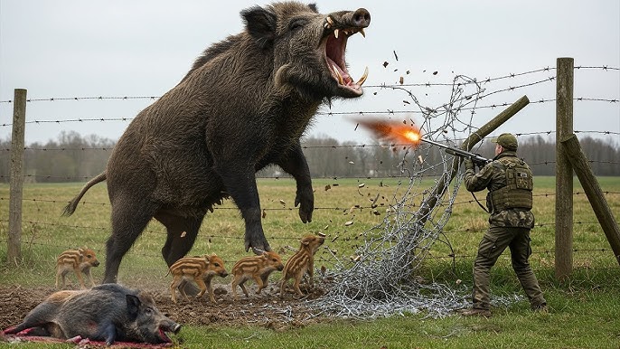 GIANT WILD BOAR - How Texas Farmers Deal With Millions of Feral Hogs  Destroying Farms #wildhogs