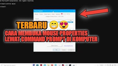CARA MEMBUKA MOUSE PROPERTIES LEWAT COMMAND PROMPT (CMD) DI KOMPUTER WINDOWS