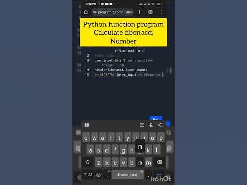 python function program Nth term of fibonacci series. #phython # ...