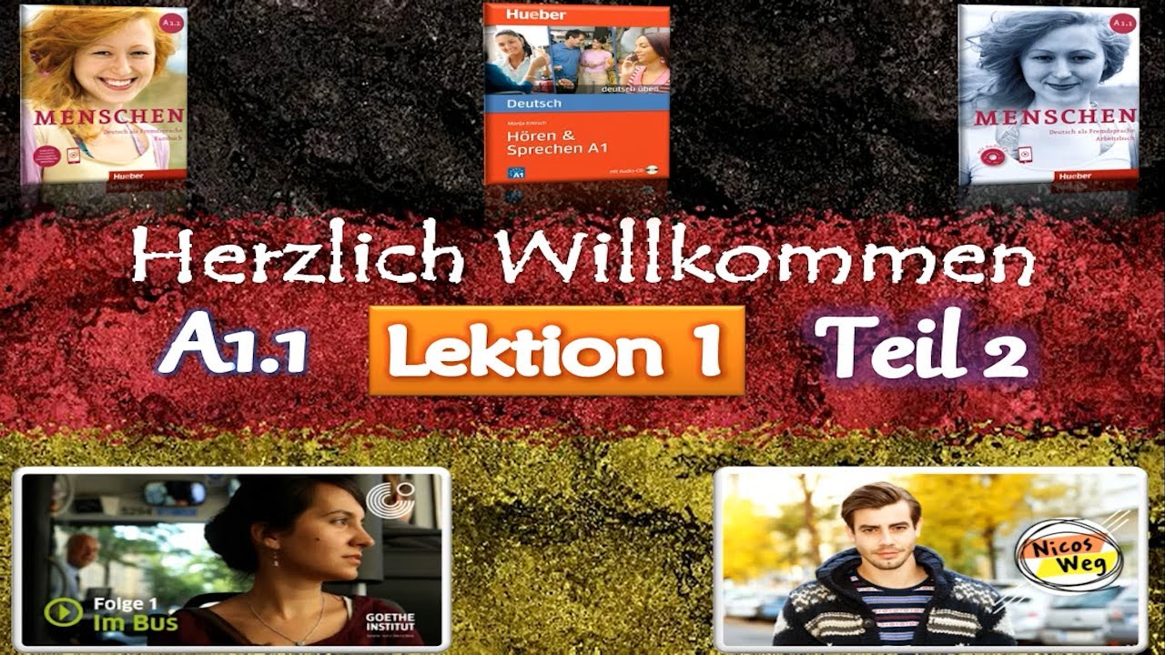 Menschen A1.1 Lektion 1 Teil 2 (حل تدريبات كتاب منشن) الدرس الأول - الجزء الثاني