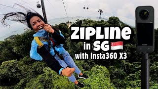 SG ZIPLINE WITH INSTA360 X3 Mega Adventure Park Singapore