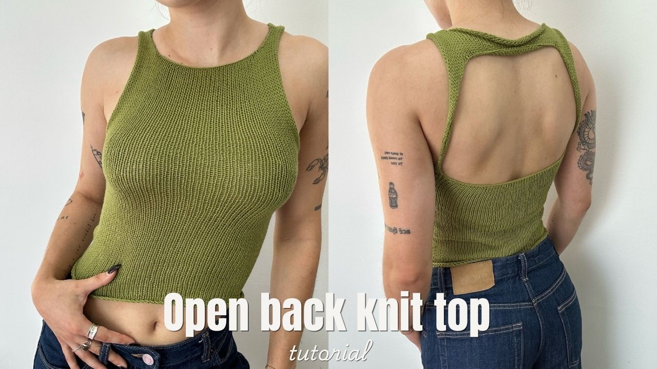 Knit backless tank top I Kenikse Crochet - YouTube