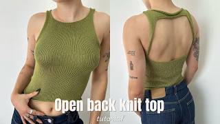 Knit backless tank top I Kenikse Crochet