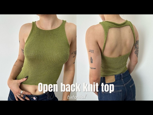 トップス c.e BACK VIEW KNIT #2 Knit backless tank top I Kenikse Crochet - YouTube