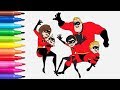 Incredibles 2 - Coloring Pages | Coloring Books for Kids | Rainbow TV