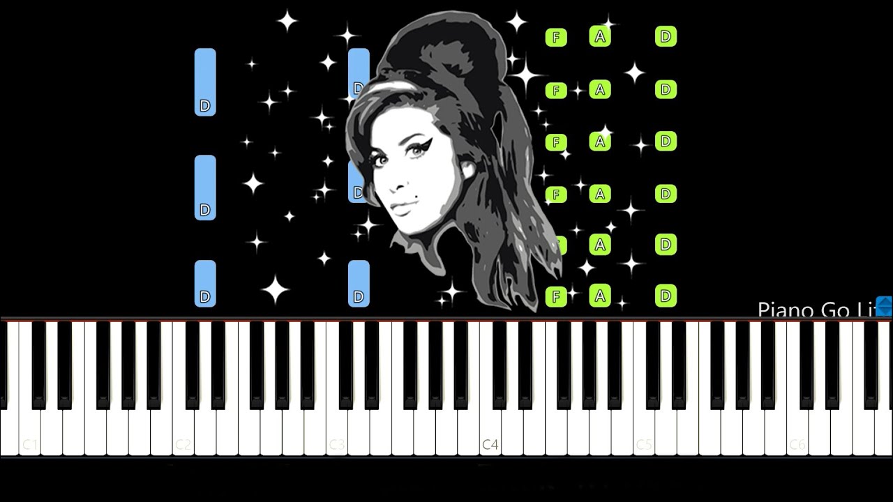 Amy Winehouse - Back To Black Piano Tutorial - YouTube