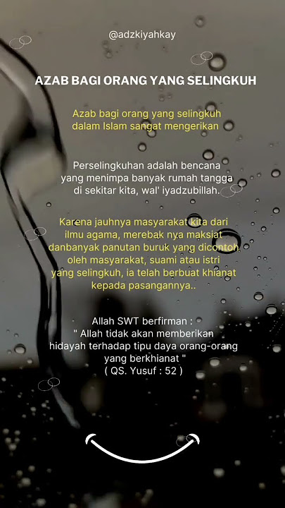 Azab bagi orang yang sering selingkuh, Jangan dicoba yah #shorts #quotes #story #hijrah #islam